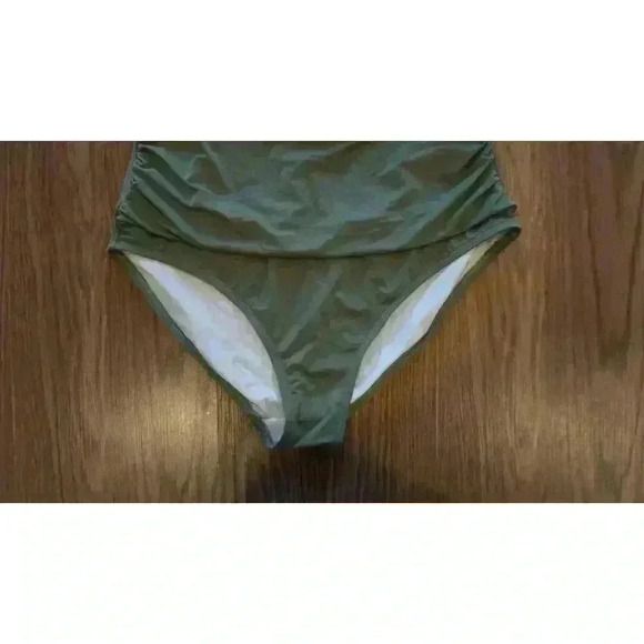 NWT Hilor Bandeau One Piece Swimsuits Front Twist Swimwear Strapless, Size 6 - Picture 6 of 14